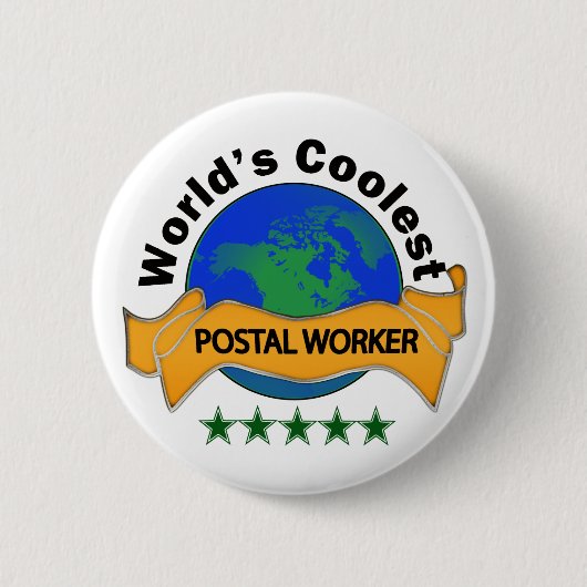 Wereldste postwerker ronde button 5,7 cm (Voorkant)