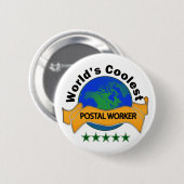Wereldste postwerker ronde button 5,7 cm (Voorkant /achterkant)