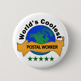 Wereldste postwerker ronde button 5,7 cm