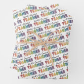 Wereldste regenboog van de leraar inpakpapier vel (In situ)