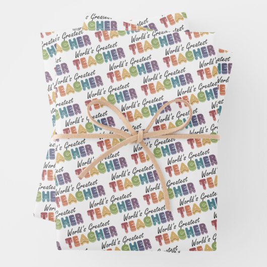 Wereldste regenboog van de leraar inpakpapier vel (In situ)