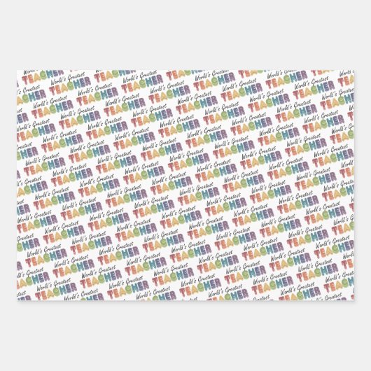 Wereldste regenboog van de leraar inpakpapier vel (Voorkant)