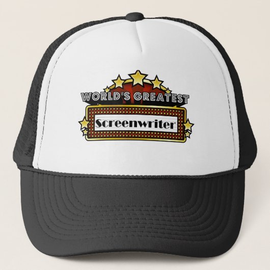 Wereldste screenwriter trucker pet (Voorkant)