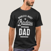 Wereldste T-shirt vaderdag van papa in de badas (Voorkant)