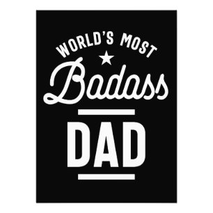Wereldste T-shirt vaderdag van papa in de badas Foto Afdruk