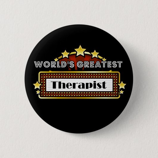 Wereldste Therapist Ronde Button 5,7 Cm (Voorkant)