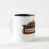 Wereldste toezichthouder tweekleurige koffiemok (Voorkant links)