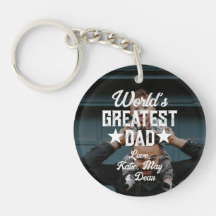 Wereldste vaders dag van de Foto van de Vader Sleutelhanger