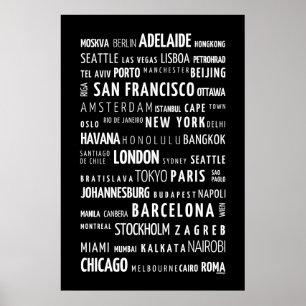 Wereldsteden Poster
