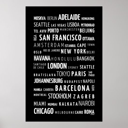 Wereldsteden Poster (Voorkant)