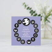 Wereldsymbolen voor religie kaart (Staand voorkant)