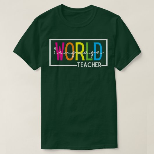 Wereldtaalleraar T-shirt (Design voorkant)