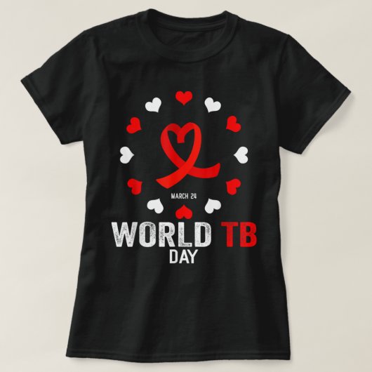 WereldTB Dag  Tuberculosis Awareness End TB T-shirt (Design voorkant)
