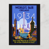 Wereldtentoonstelling Chicago 1934 Briefkaart (Voorkant)