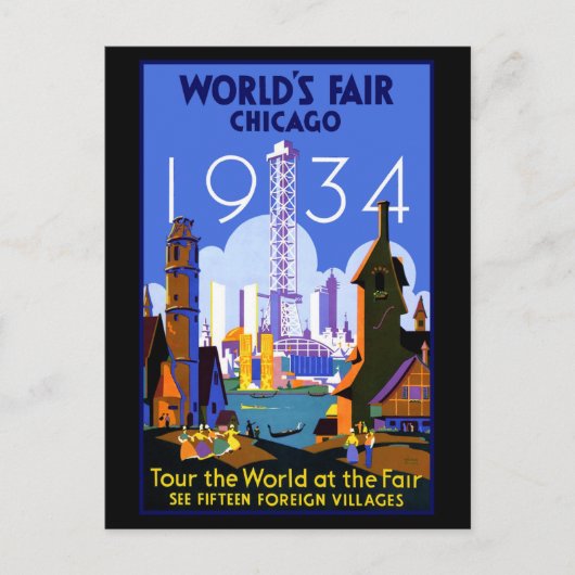 Wereldtentoonstelling Chicago 1934 Briefkaart (Voorkant)