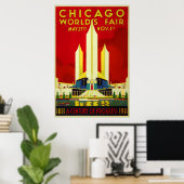 Wereldtentoonstelling Chicago een eeuw van vooruit Poster (Thuiskantoor)