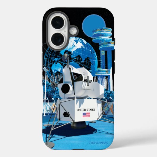Wereldtentoonstelling Maansmodule (Nacht): iPhone  Case-Mate iPhone Case (Achterkant)