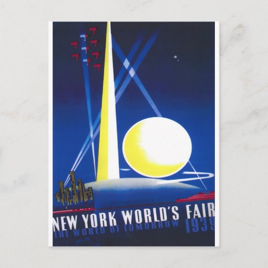 Wereldtentoonstelling New York 1939 Briefkaart (Voorkant)