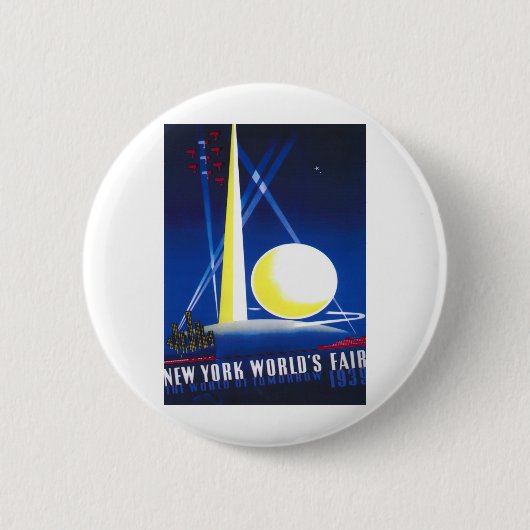 Wereldtentoonstelling New York 1939 Ronde Button 5,7 Cm (Voorkant)
