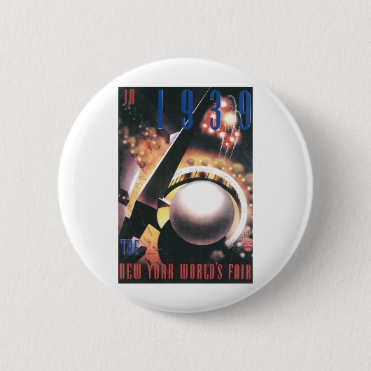 Wereldtentoonstelling New York 1939 Ronde Button 5,7 Cm (Voorkant)
