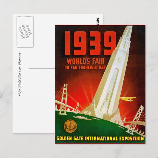 Wereldtentoonstelling San Francisco 1939 Briefkaart (Voorkant / Achterkant)