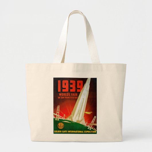 Wereldtentoonstelling San Francisco 1939 Grote Tote Bag (Voorkant)