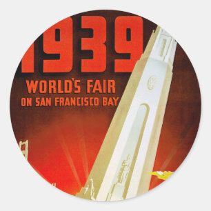 Wereldtentoonstelling San Francisco 1939 Ronde Sticker