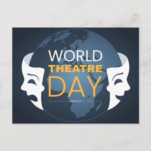 Wereldtheaterdag Briefkaart (Voorkant)