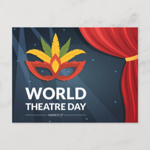 Wereldtheaterdag Briefkaart