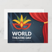 Wereldtheaterdag Briefkaart (Voorkant / Achterkant)