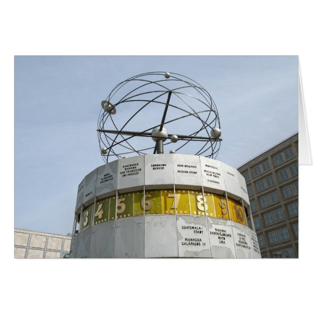 Wereldtijdklok in Berlijn (Voorkant Horizontaal)