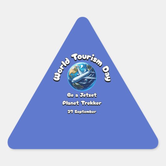 Wereldtoerismedag. 27 september sticker (Voorkant)