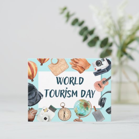 Wereldtoerismedag Briefkaart (Staand voorkant)