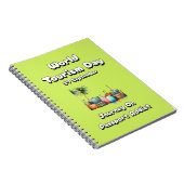 Wereldtoerismedag. Reis op paspoort verslaafde Notitieboek (Rechterzijde)