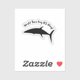 Wereldtonijndag 2 mei zwart wit sticker