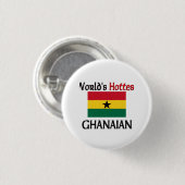 Wereldtop Ghana Ronde Button 3,2 Cm (Voorkant /achterkant)