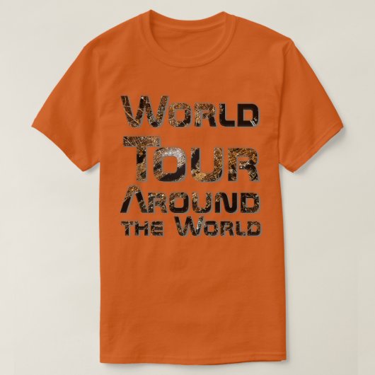 Wereldtour over de hele wereld t-shirt (Design voorkant)