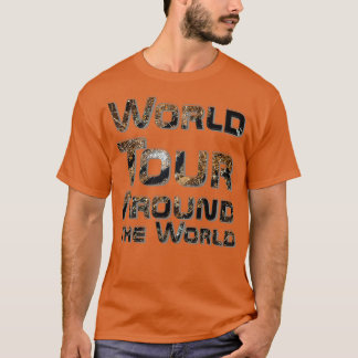 Wereldtour over de hele wereld t-shirt