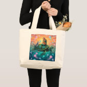 Wereldtour Schildpad Grote Tote Bag (Voorkant (product))