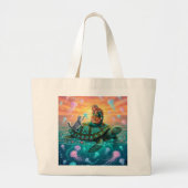 Wereldtour Schildpad Grote Tote Bag (Voorkant)