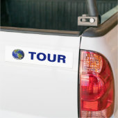 Wereldtournee op wit bumpersticker (Op Truck)