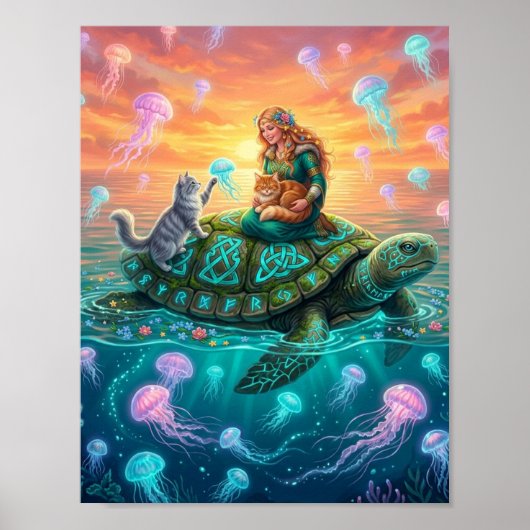wereldtourschildpad poster (Voorkant)