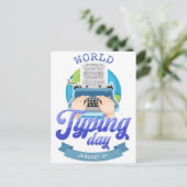 Wereldtypedag Briefkaart (Staand voorkant)