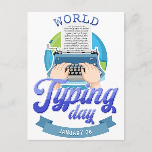 Wereldtypedag Briefkaart (Voorkant)