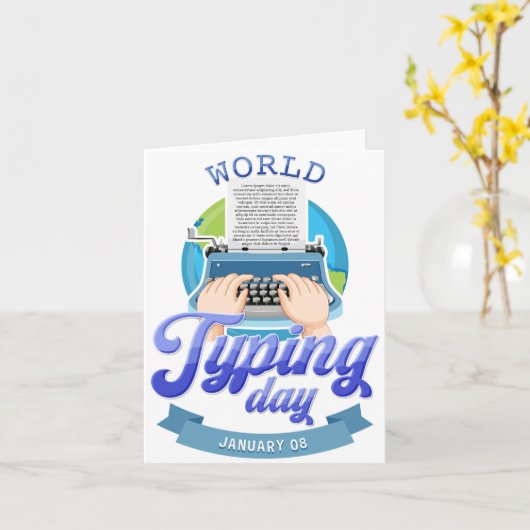 Wereldtypedag Kaart (Gele Bloem)