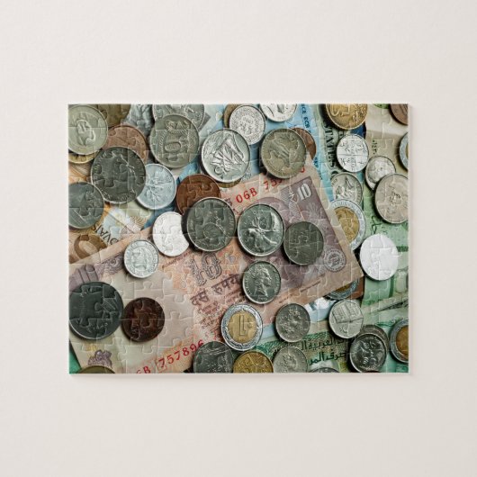 Wereldvaluta Legpuzzel (Horizontaal)