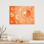 Wereldvaluta Poster (Keuken)