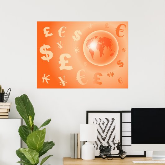 Wereldvaluta Poster (Thuiskantoor)