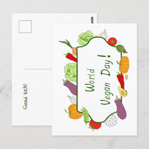 Wereldvegetarisch daglicht briefkaart