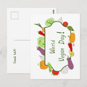Wereldvegetarisch daglicht briefkaart (Voorkant / Achterkant)